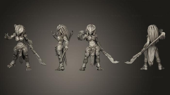 Figurines heroes, monsters and demons (RAVEN QUEEN WITH ANCESTRAL SPEAR SERGIO CLAN, STKM_7265) 3D models for cnc