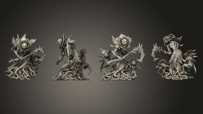 Статуэтки герои, монстры и демоны (Ненасытные Розы 2, STKM_7273) 3D модель для ЧПУ станка