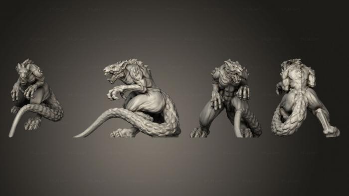 Figurines heroes, monsters and demons (Rouss Rats Large, STKM_7345) 3D models for cnc