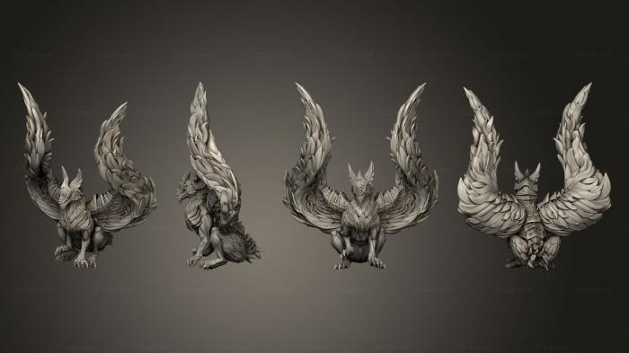 Статуэтки герои, монстры и демоны (Королевский пир тела Грифона, STKM_7347) 3D модель для ЧПУ станка