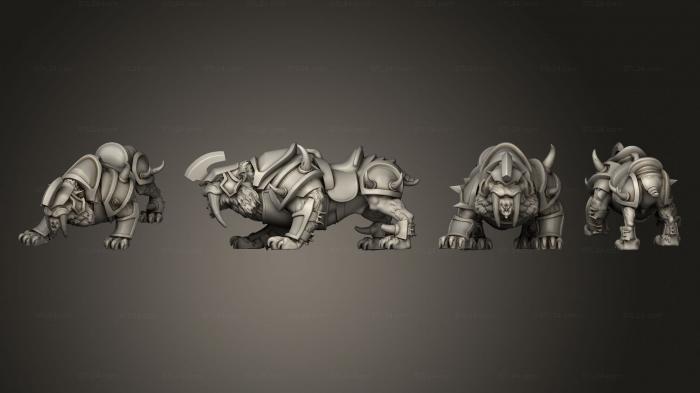 Figurines heroes, monsters and demons (Saber Tooth amor 1, STKM_7364) 3D models for cnc