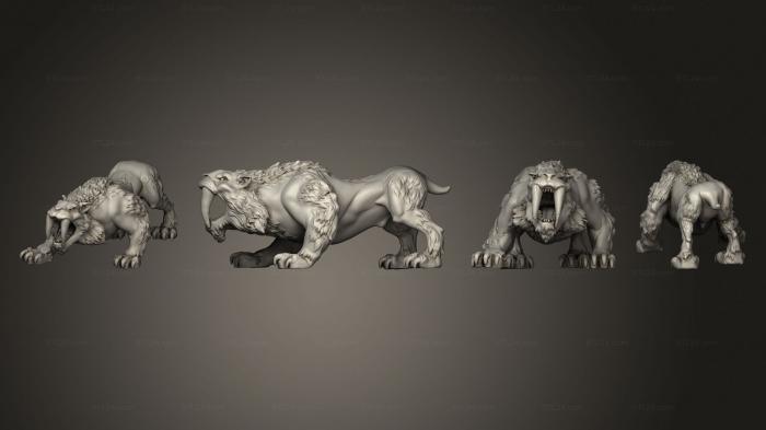 Figurines heroes, monsters and demons (Saber Tooth Basic 1, STKM_7366) 3D models for cnc