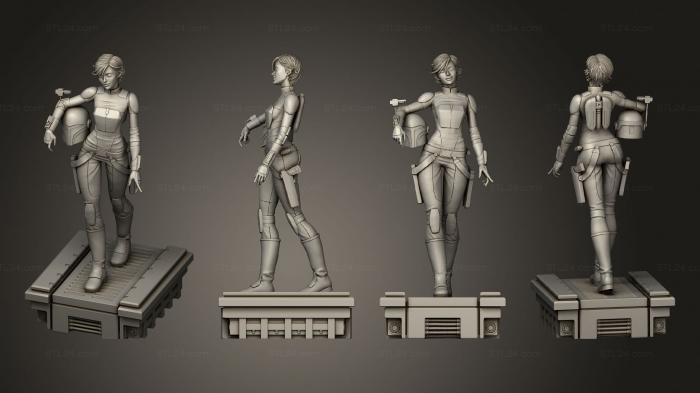 Статуэтки герои, монстры и демоны (Сабина Рен из Звездных войн, STKM_7371) 3D модель для ЧПУ станка