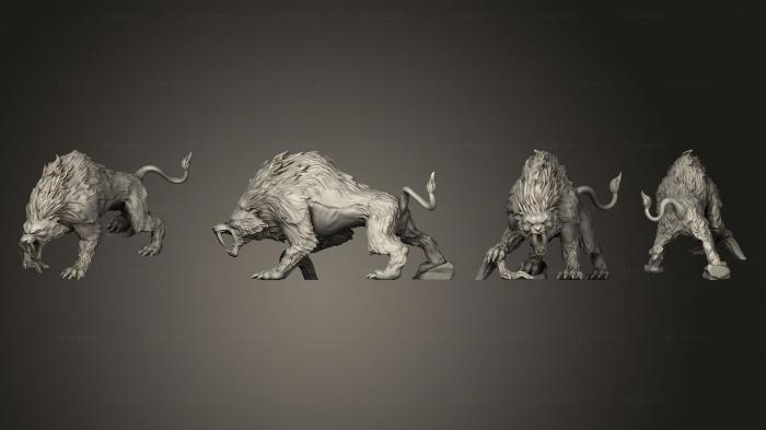 Figurines heroes, monsters and demons (Sabrewolf 2, STKM_7374) 3D models for cnc