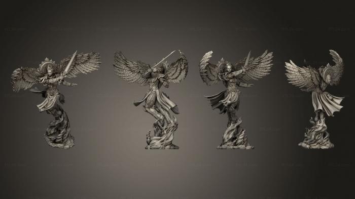 Figurines heroes, monsters and demons (Saint Pose Two Single, STKM_7390) 3D models for cnc