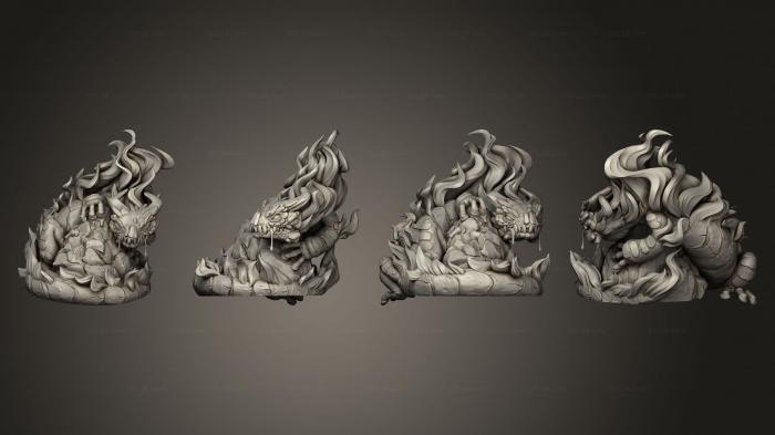 Статуэтки герои, монстры и демоны (Саламандра 2, STKM_7398) 3D модель для ЧПУ станка