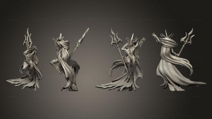 Статуэтки герои, монстры и демоны (Архи - Волшебница Санкури, STKM_7404) 3D модель для ЧПУ станка