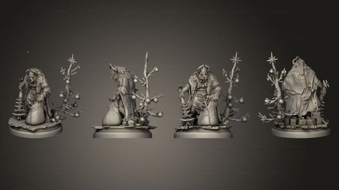 Figurines heroes, monsters and demons (Santa and the Gnome Thieves Krampus, STKM_7406) 3D models for cnc
