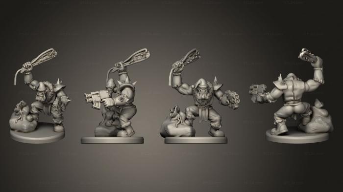 Figurines heroes, monsters and demons (Santa Orc, STKM_7409) 3D models for cnc