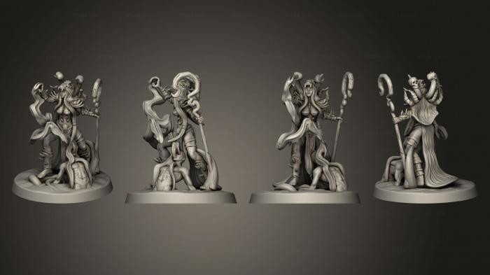 Figurines heroes, monsters and demons (Saphara Half Orc Necromancer, STKM_7412) 3D models for cnc