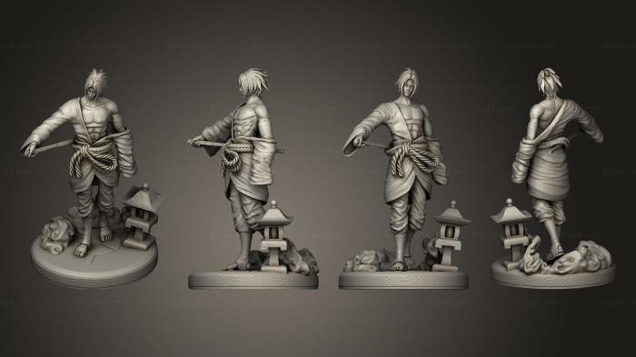 Figurines heroes, monsters and demons (Sasuke, STKM_7416) 3D models for cnc