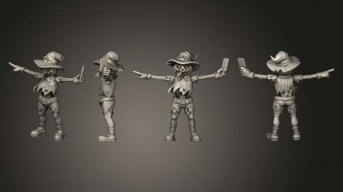 Figurines heroes, monsters and demons (Scarecrow Referee, STKM_7420) 3D models for cnc