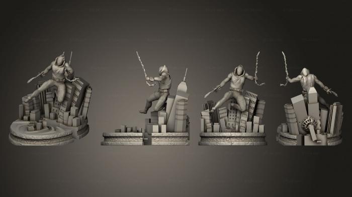 Статуэтки герои, монстры и демоны (Алый Человек-Паук, STKM_7424) 3D модель для ЧПУ станка
