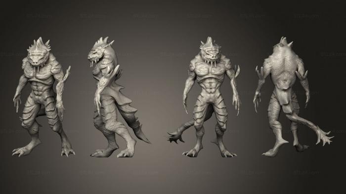 Figurines heroes, monsters and demons (Seafolk Alpha, STKM_7450) 3D models for cnc