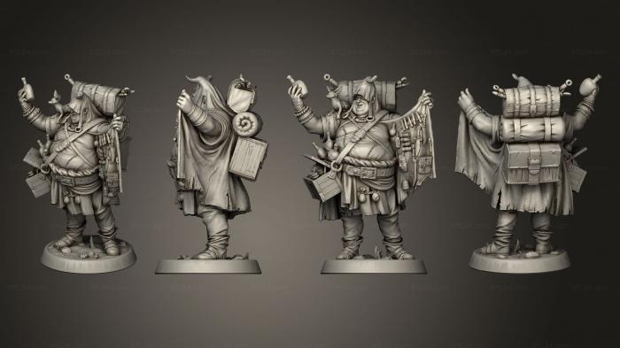 Figurines heroes, monsters and demons (Shady Merchant No s, STKM_7480) 3D models for cnc