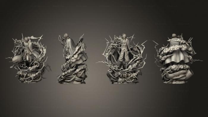 Статуэтки герои, монстры и демоны (Хвостовики v 2, STKM_7487) 3D модель для ЧПУ станка
