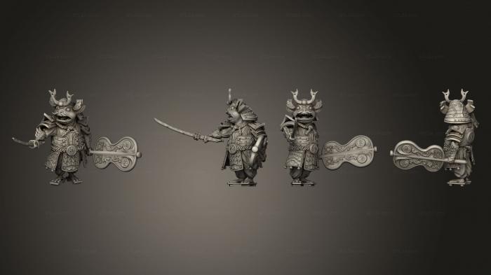 Статуэтки герои, монстры и демоны (Сегун, STKM_7496) 3D модель для ЧПУ станка