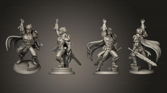 Figurines heroes, monsters and demons (Short Hair Oathbreaker Paladin, STKM_7499) 3D models for cnc