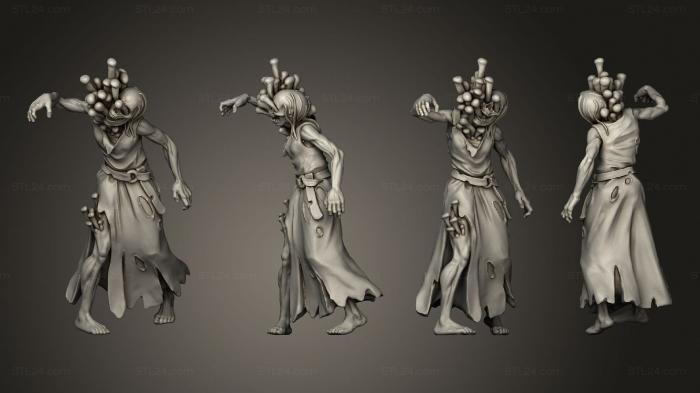 Figurines heroes, monsters and demons (Shroom Zombie 5, STKM_7509) 3D models for cnc
