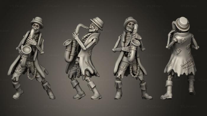 Skeleton Musician Saxophone