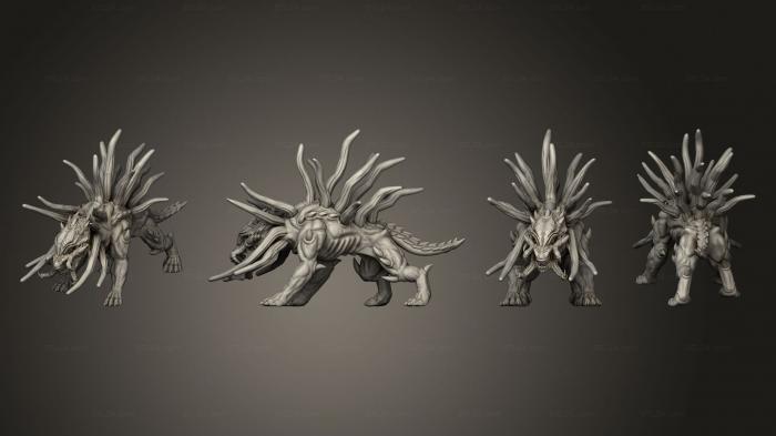 Figurines heroes, monsters and demons (SKULL HUNTER HOUND A, STKM_7540) 3D models for cnc
