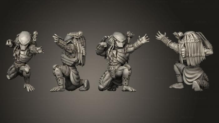 Figurines heroes, monsters and demons (SKULL HUNTERS VS EXTERMINATORS, STKM_7545) 3D models for cnc