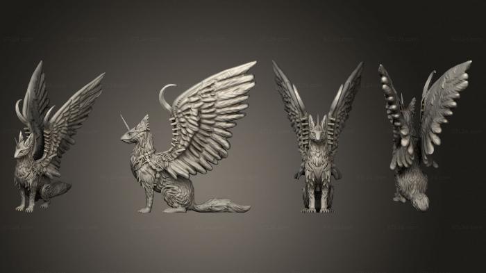 Статуэтки герои, монстры и демоны (Небесный Пес - Охранник, STKM_7548) 3D модель для ЧПУ станка