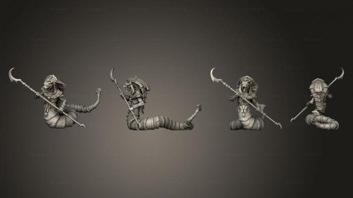Статуэтки герои, монстры и демоны (Люди - змеи 1, STKM_7588) 3D модель для ЧПУ станка