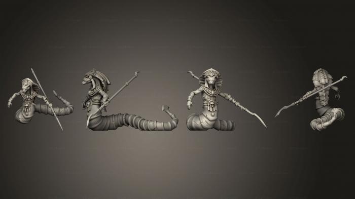 Статуэтки герои, монстры и демоны (Люди - змеи 2, STKM_7589) 3D модель для ЧПУ станка