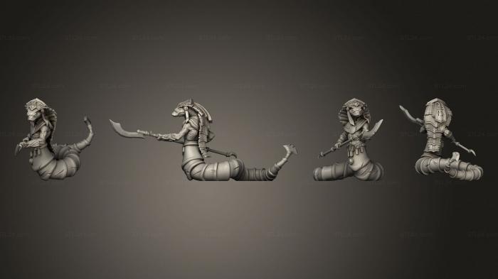 Статуэтки герои, монстры и демоны (Люди - змеи 3, STKM_7590) 3D модель для ЧПУ станка