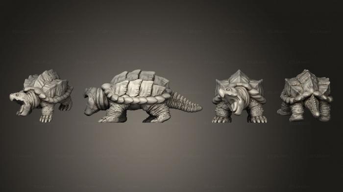 Figurines heroes, monsters and demons (Snapping Turtle Pose 2, STKM_7593) 3D models for cnc