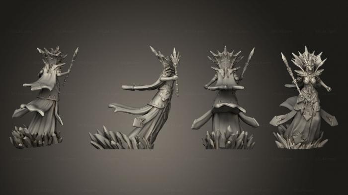 Figurines heroes, monsters and demons (Snow Queen Attack, STKM_7595) 3D models for cnc