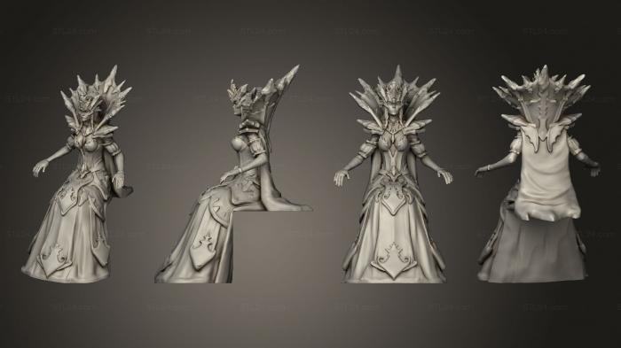 Figurines heroes, monsters and demons (Snow Queen Throne 001, STKM_7597) 3D models for cnc
