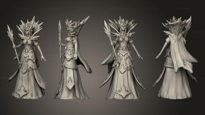 Статуэтки герои, монстры и демоны (Снежная Королева, STKM_7598) 3D модель для ЧПУ станка