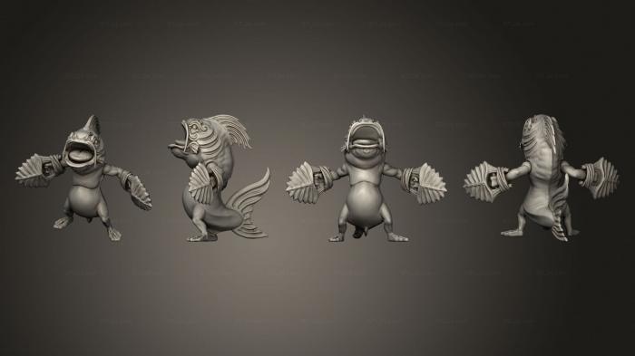 Figurines heroes, monsters and demons (Sommos Calongo 01, STKM_7602) 3D models for cnc