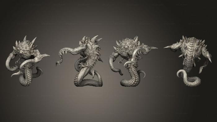 Статуэтки герои, монстры и демоны (Щупальца Сомнари - Опустошителя, STKM_7606) 3D модель для ЧПУ станка