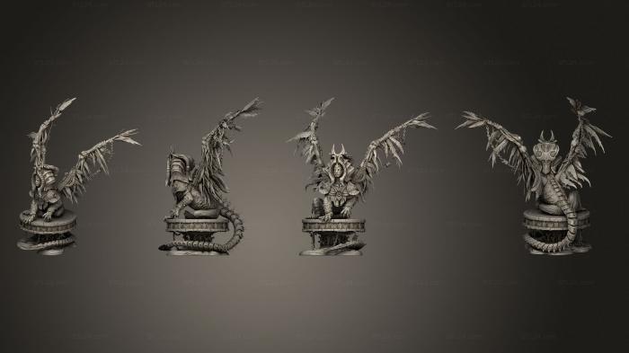 Figurines heroes, monsters and demons (Soul Collector Sphinx, STKM_7615) 3D models for cnc
