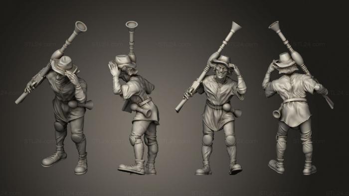 Figurines heroes, monsters and demons (Space Clown, STKM_7621) 3D models for cnc