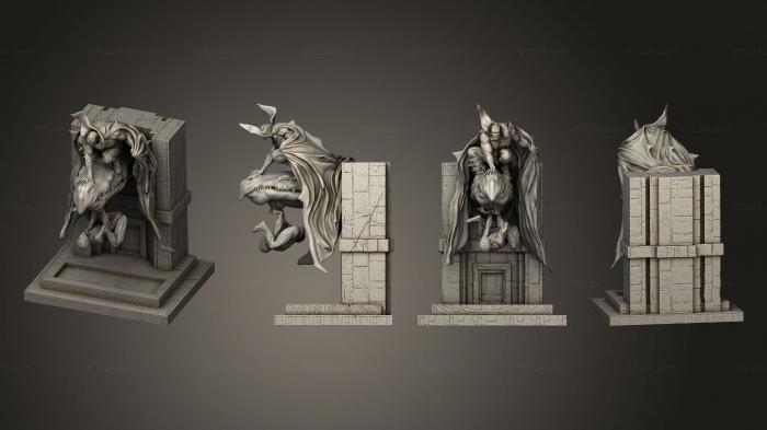 Статуэтки герои, монстры и демоны (Диорама СПАУНА и Человека - паука, STKM_7623) 3D модель для ЧПУ станка