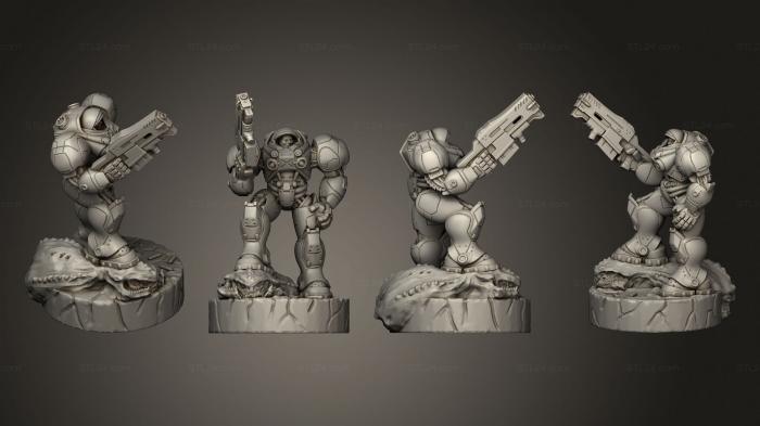 Figurines heroes, monsters and demons (Starcraft 2 marine, STKM_7705) 3D models for cnc
