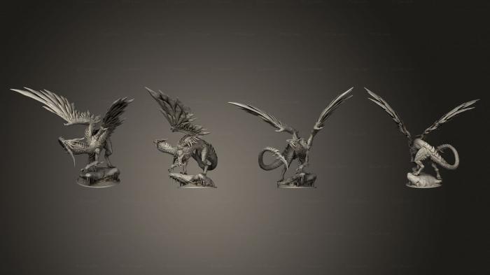 Статуэтки герои, монстры и демоны (Старейшина Стального Дракона, STKM_7731) 3D модель для ЧПУ станка