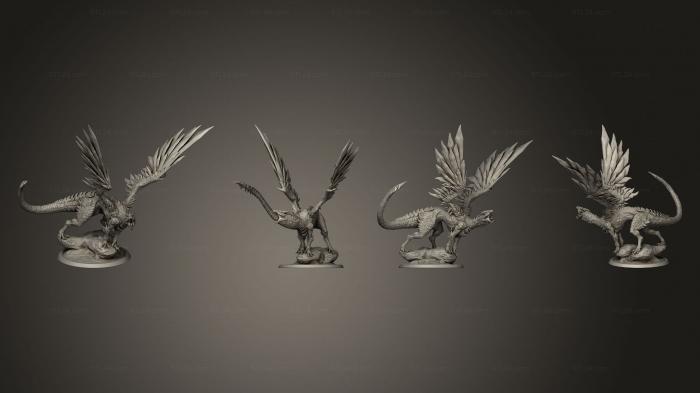 Figurines heroes, monsters and demons (Steel Dragon Young, STKM_7732) 3D models for cnc