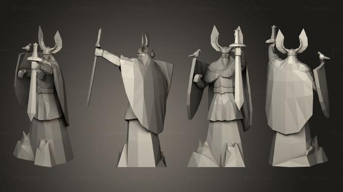 Figurines heroes, monsters and demons (Stone viking 2, STKM_7734) 3D models for cnc