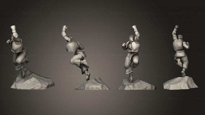 Figurines heroes, monsters and demons (street fighter dragon punch, STKM_7747) 3D models for cnc