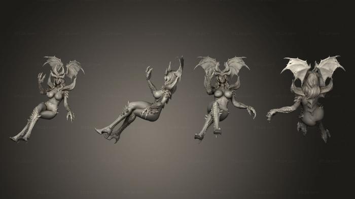 Figurines heroes, monsters and demons (Succubus Queen 2, STKM_7761) 3D models for cnc