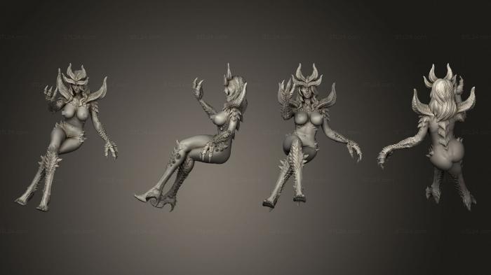 Figurines heroes, monsters and demons (Succubus Queen 4, STKM_7763) 3D models for cnc