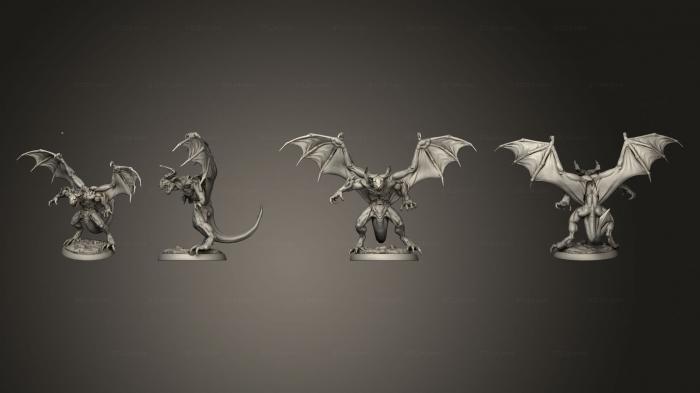 Статуэтки герои, монстры и демоны (База Sup Devil 2, STKM_7770) 3D модель для ЧПУ станка