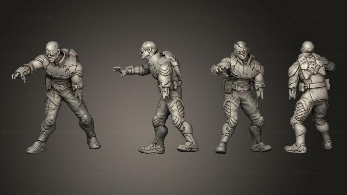 Figurines heroes, monsters and demons (Super Zombies 02, STKM_7777) 3D models for cnc