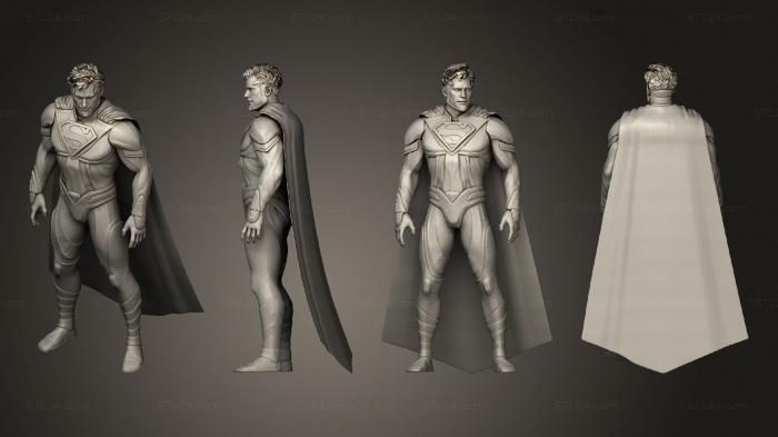 Статуэтки герои, монстры и демоны (Супермен в джее 2, STKM_7783) 3D модель для ЧПУ станка