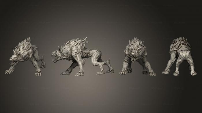 Figurines heroes, monsters and demons (Swamp Garm B, STKM_7800) 3D models for cnc